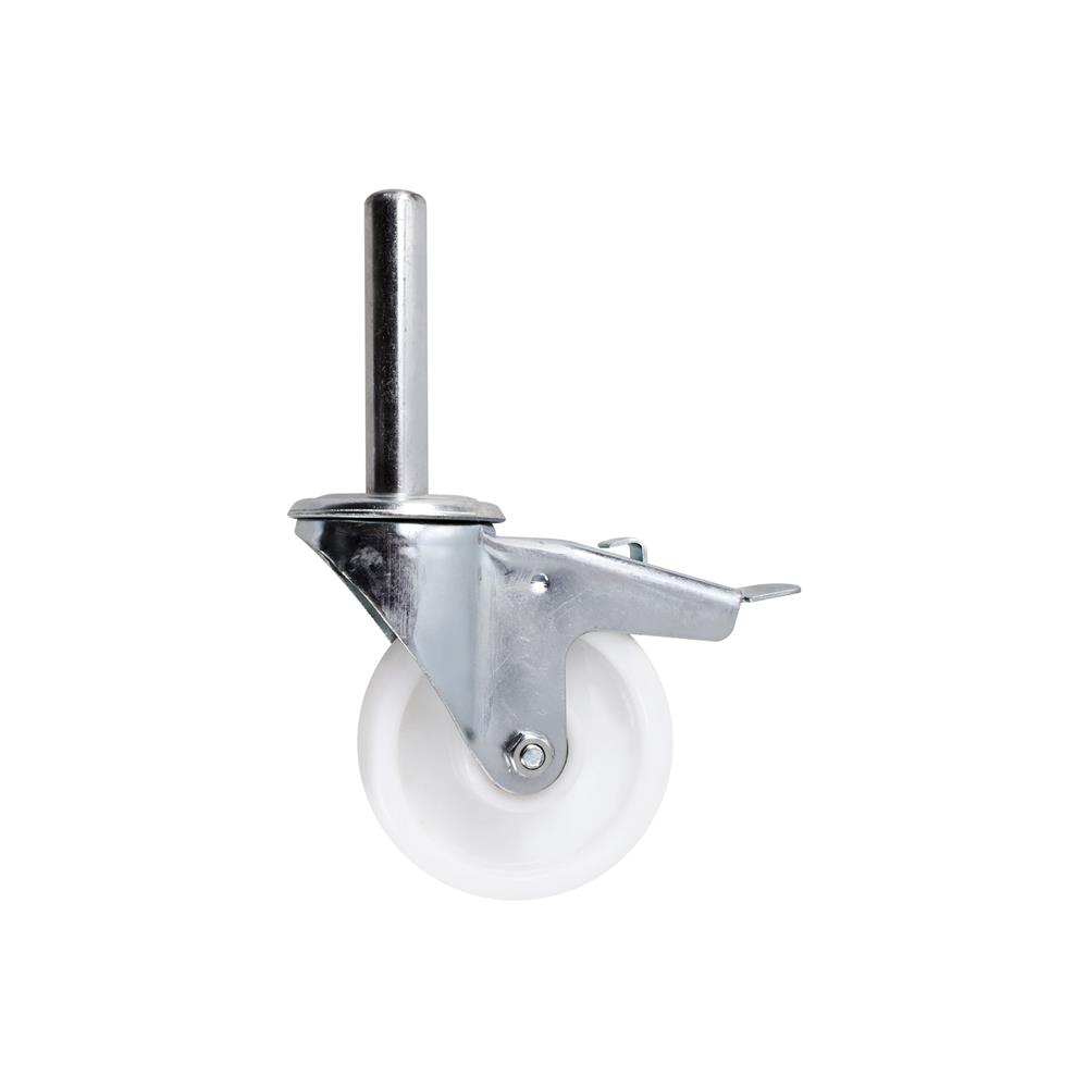 ลูกล้อนั่งร้าน BY TORA เพลาหมุน มีเบรก 6 นิ้ว สีขาว