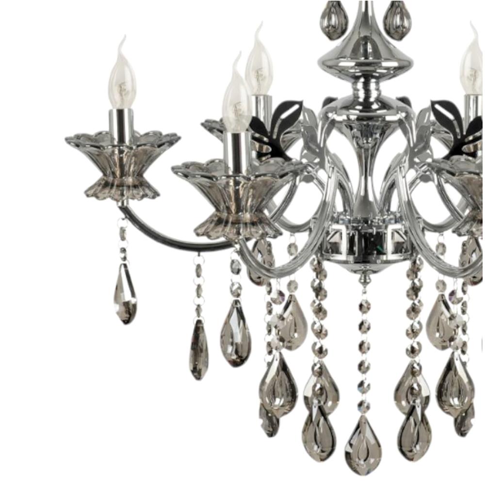 ไฟช่อ LUMAX PSC50-096 สีดำ/เงิน 6 หัว