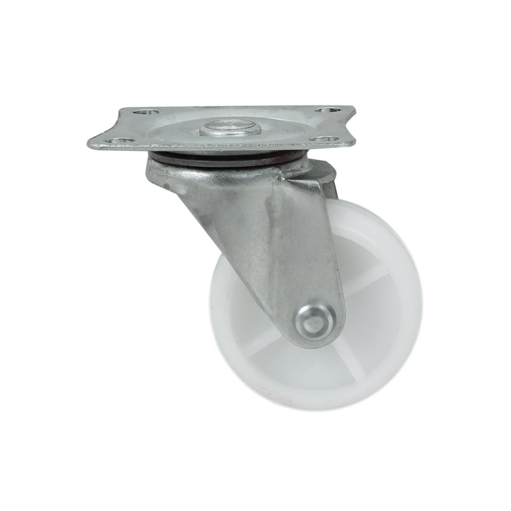 ลูกล้อไนลอน BY TORA แป้นหมุน 2.5 นิ้ว สีขาว แพ็ก 4 ชิ้น