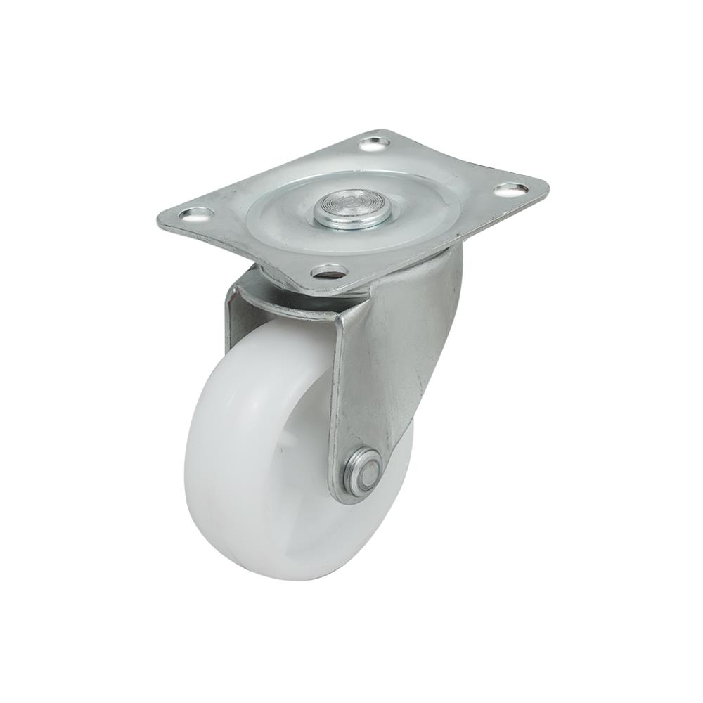 ลูกล้อไนลอน BY TORA แป้นหมุน 2.5 นิ้ว สีขาว แพ็ก 4 ชิ้น