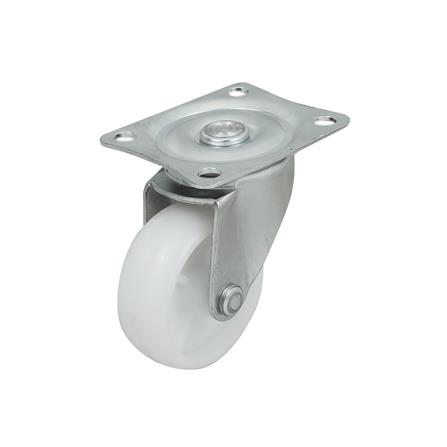 ลูกล้อไนลอน BY TORA แป้นหมุน 2.5 นิ้ว สีขาว แพ็ก 4 ชิ้น_1