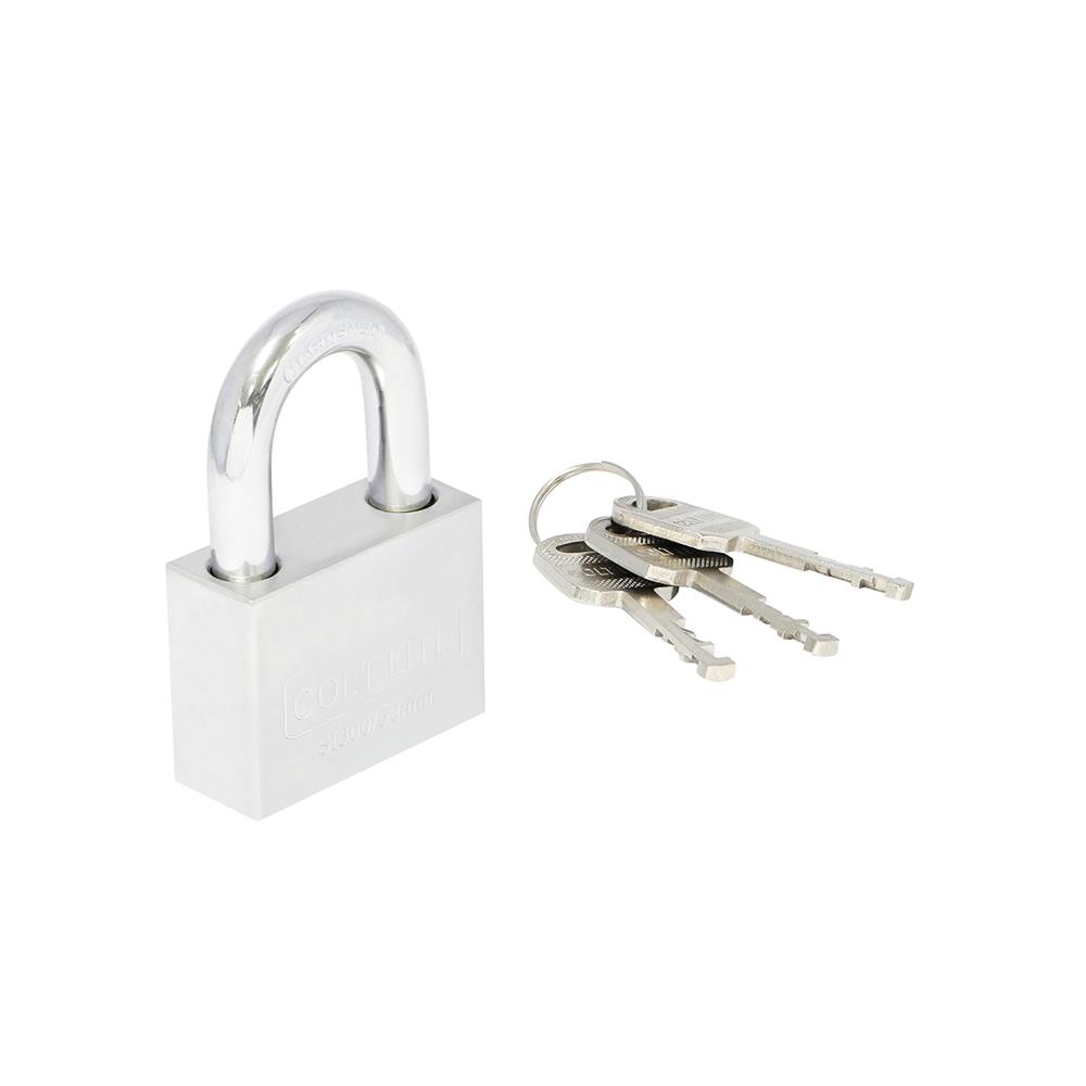 กุญแจลูกปืน COLT LITE SI340 50 มม. คอสั้น สีสเตนเลส