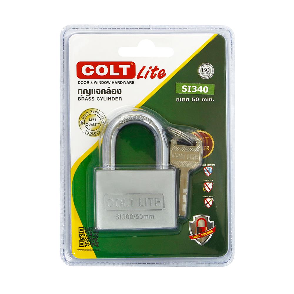 กุญแจลูกปืน COLT LITE SI340 50 มม. คอสั้น สีสเตนเลส