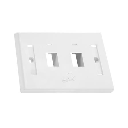 หน้ากาก RJ45 2 ช่อง มีป้ายชื่อ LINK US2002A สีขาว_1