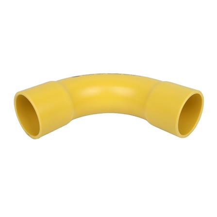 ข้อต่อโค้ง 90 องศา ช่วงสั้น ตราช้างNPI 2 นิ้ว สีเหลือง_1