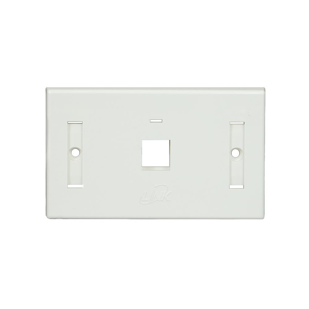 หน้ากาก 1 ช่อง LINK US2001 สีขาว