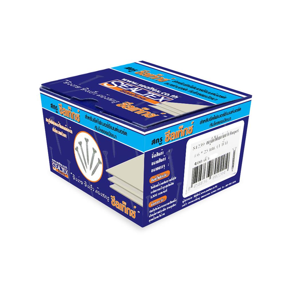 สกรูยึดไฟเบอร์บอร์ด SEALTEX 6x25 มม. 400 ชิ้น
