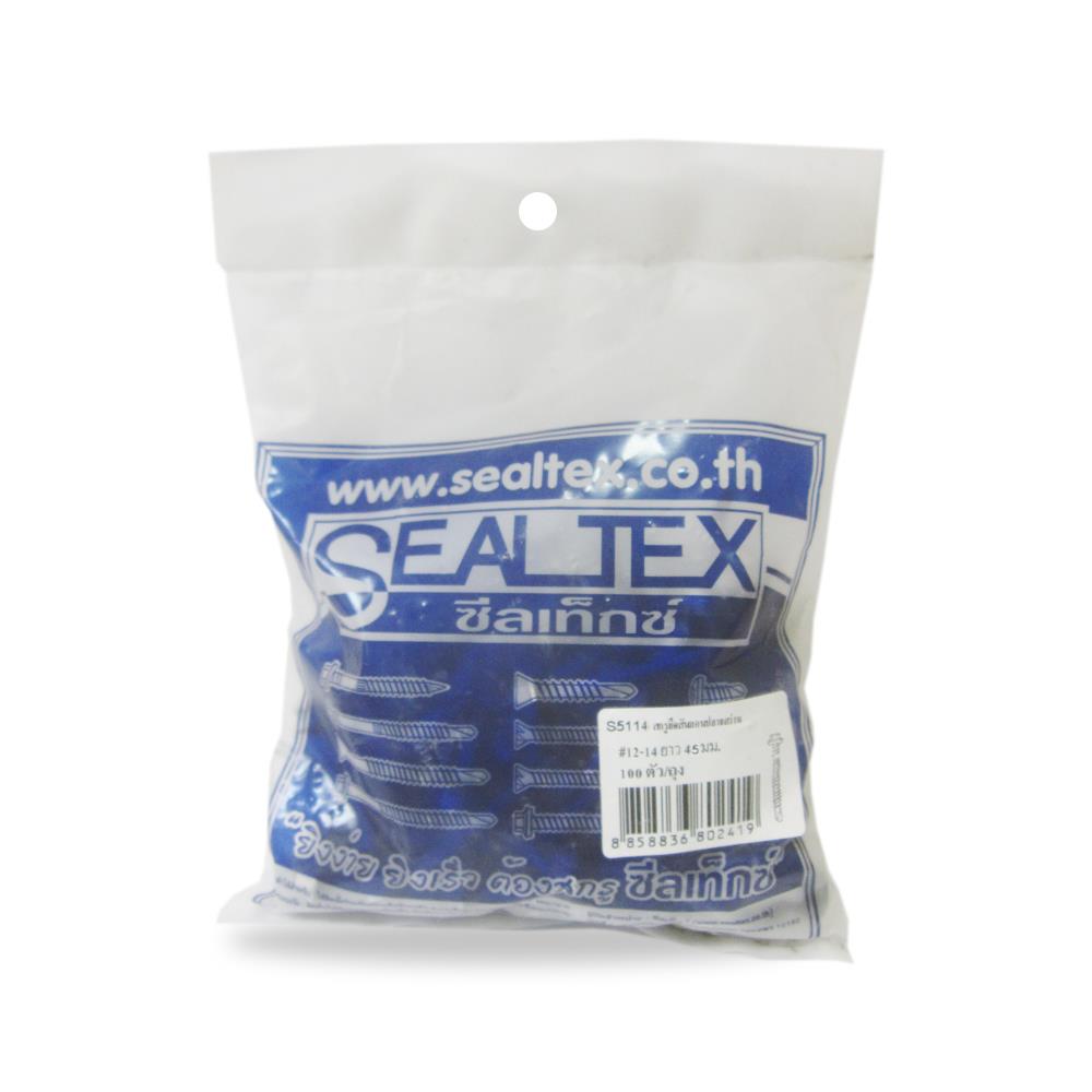 สกูรยึดสันลอนเมทัลชีทปลายสว่าน SEALTEX 12-14x45 มม. 100 ชิ้น