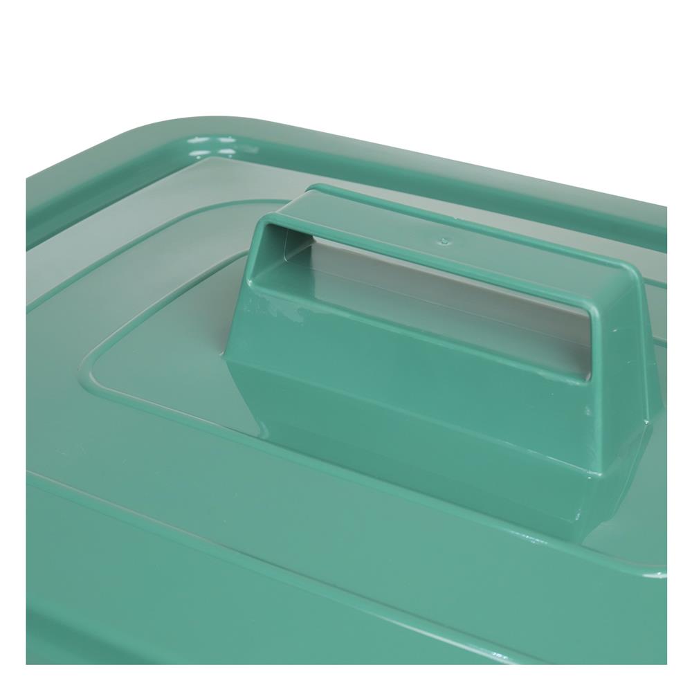 ถังขยะเหลี่ยม ฝาเปิด-ปิด ACCO 95L สีเขียว