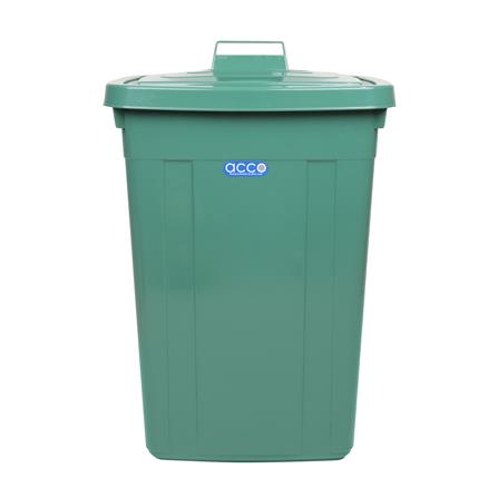 ถังขยะเหลี่ยม ฝาเปิด-ปิด ACCO 95L สีเขียว_1