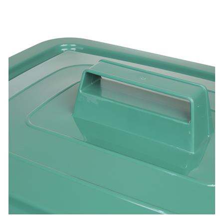 ถังขยะเหลี่ยม ฝาเปิด-ปิด ACCO 95L สีเขียว_2