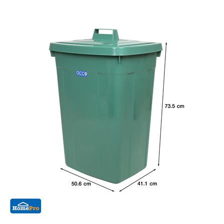 ถังขยะเหลี่ยม ฝาเปิด-ปิด ACCO 95L สีเขียว_3