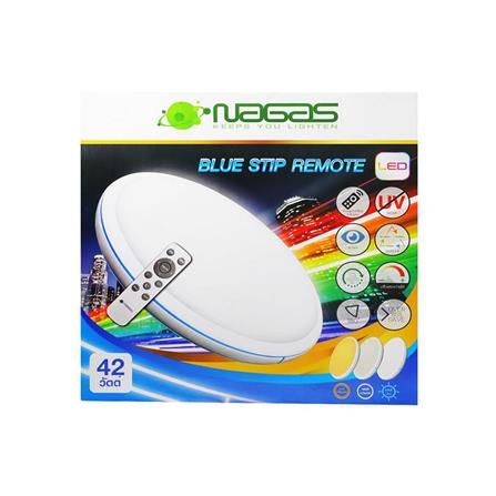 ไฟเพดาน LED NAGAS BLUE STRIP REMOTE 20 นิ้ว 42 วัตต์ DAYLIGHT/COOL WHITE/WARM WHITE สีขาว_3