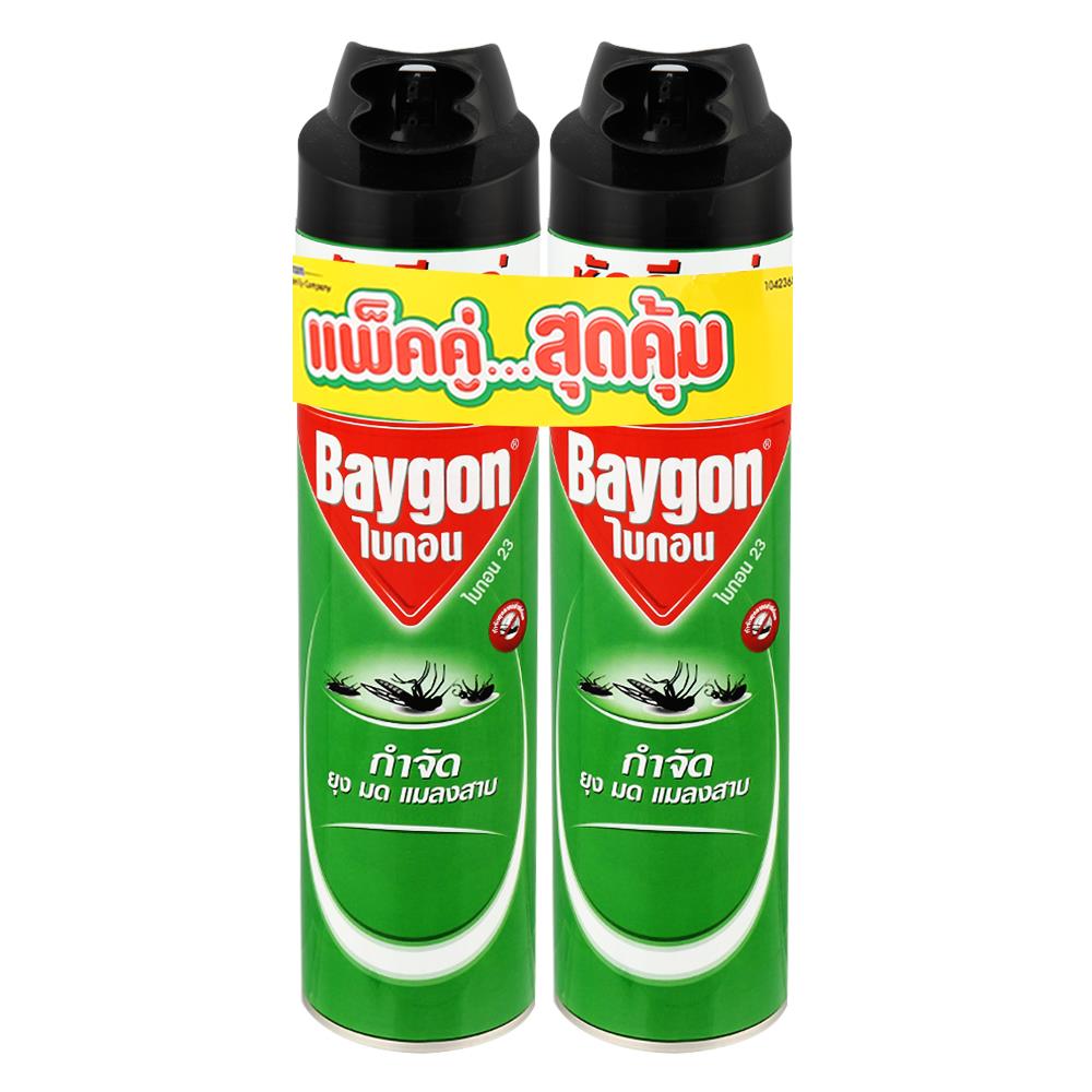 สเปรย์กำจัดแมลง BAYGON GREEN 600 มล.แพ็กคู่
