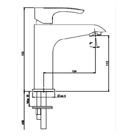 ก๊อกอ่างล้างหน้าผสม PAINI PA PACR205CPE_2