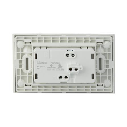 ชุดเต้ารับคู่ 3 ขา BTICINO SAE2125DBN สีขาว_2