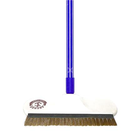 แปรงขัดพื้นทองเหลือง ตราสมอ ซุปเปอร์บิ๊ก 11 นิ้ว สีขาว/น้ำเงิน_1