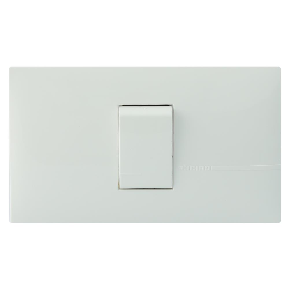 ชุดสวิตช์ 1 ทาง 1 ช่อง BTICINO SAE1100TBN สีขาว