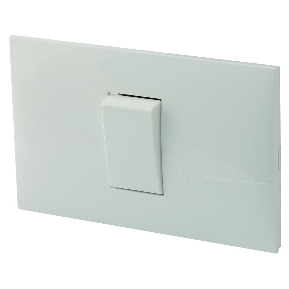 ชุดสวิตช์ 1 ทาง 1 ช่อง BTICINO SAE1100TBN สีขาว