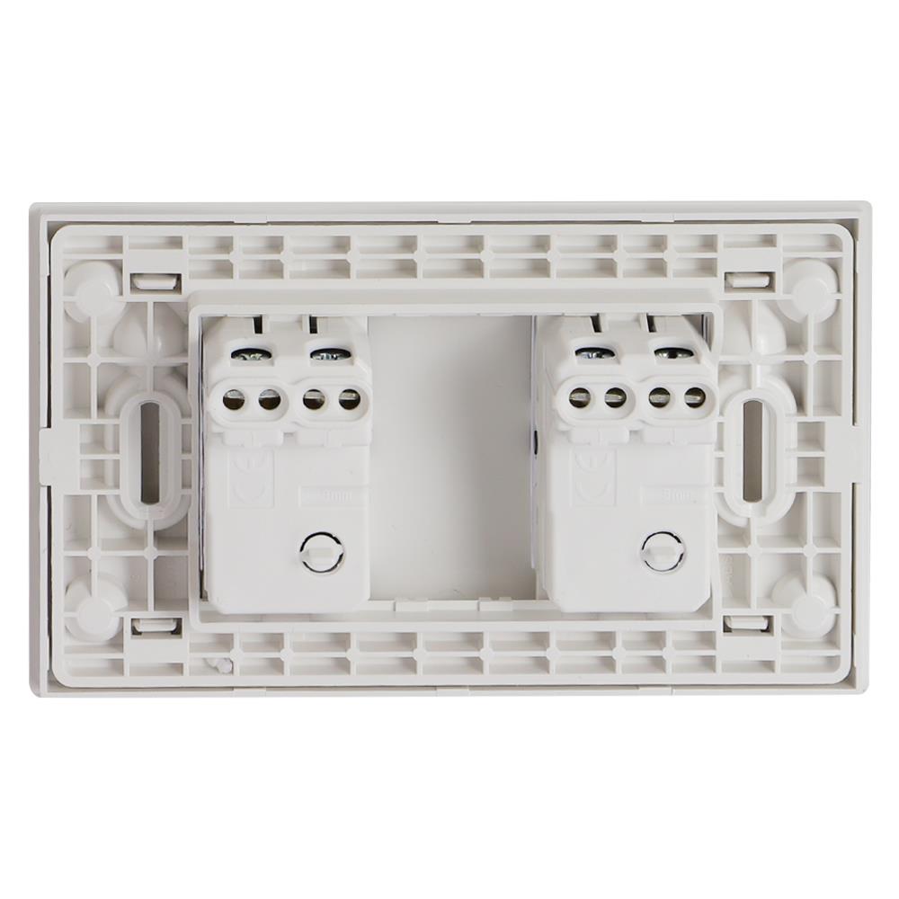 ชุดสวิตช์ 1 ทาง 2 ช่อง BTICINO SAE1200TBN สีขาว