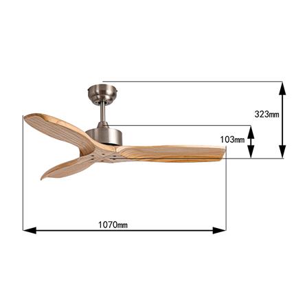 พัดลมไม่มีโคมไฟ CARINI CFD423001 42 นิ้ว สีเงิน_2
