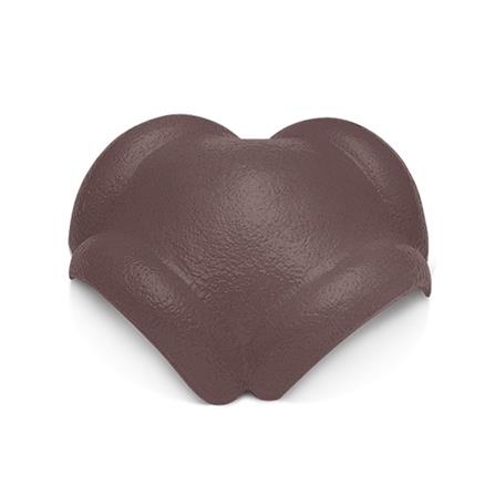 ครอบสันโค้ง 4 ทาง DURAONE ลอนเศรษฐี 36.20x36.20x2.4 ซม. สีน้ำตาลสัมฤทธิ์_0