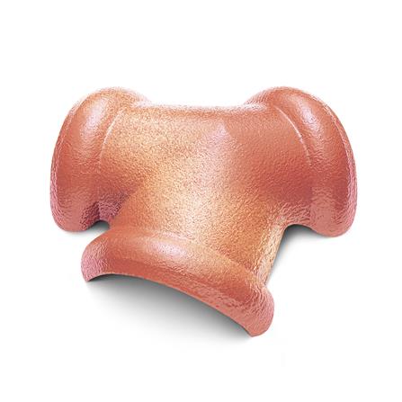 ครอบสันโค้ง 3 ทาง DURAONE ลอนเศรษฐี 37.1x41.5x2.4 ซม. สีส้มรุ่งอรุณ_0