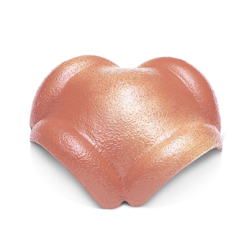 ครอบสันโค้ง 4 ทาง DURAONE ลอนเศรษฐี 36.2x36.2x2.4 ซม. สีส้มรุ่งอรุณ