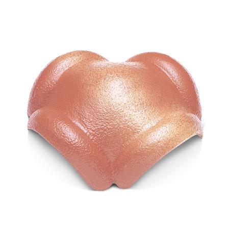 ครอบสันโค้ง 4 ทาง DURAONE ลอนเศรษฐี 36.2x36.2x2.4 ซม. สีส้มรุ่งอรุณ_0