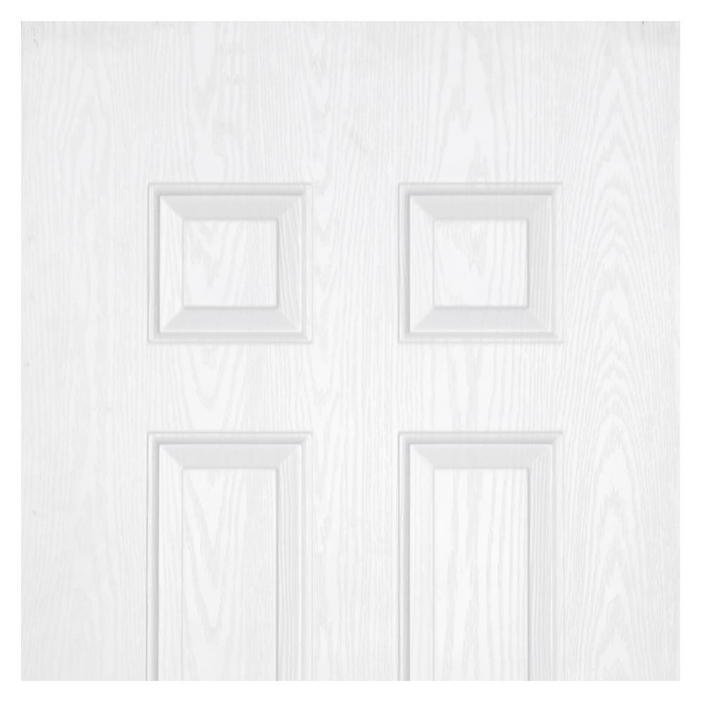 ประตูภายนอก UPVC ASARA 6 ฟัก 80X200 ซม. สีขาว เจาะลูกบิด