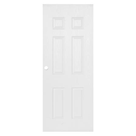 ประตูภายนอก UPVC ASARA 6 ฟัก 80X200 ซม. สีขาว เจาะลูกบิด_0