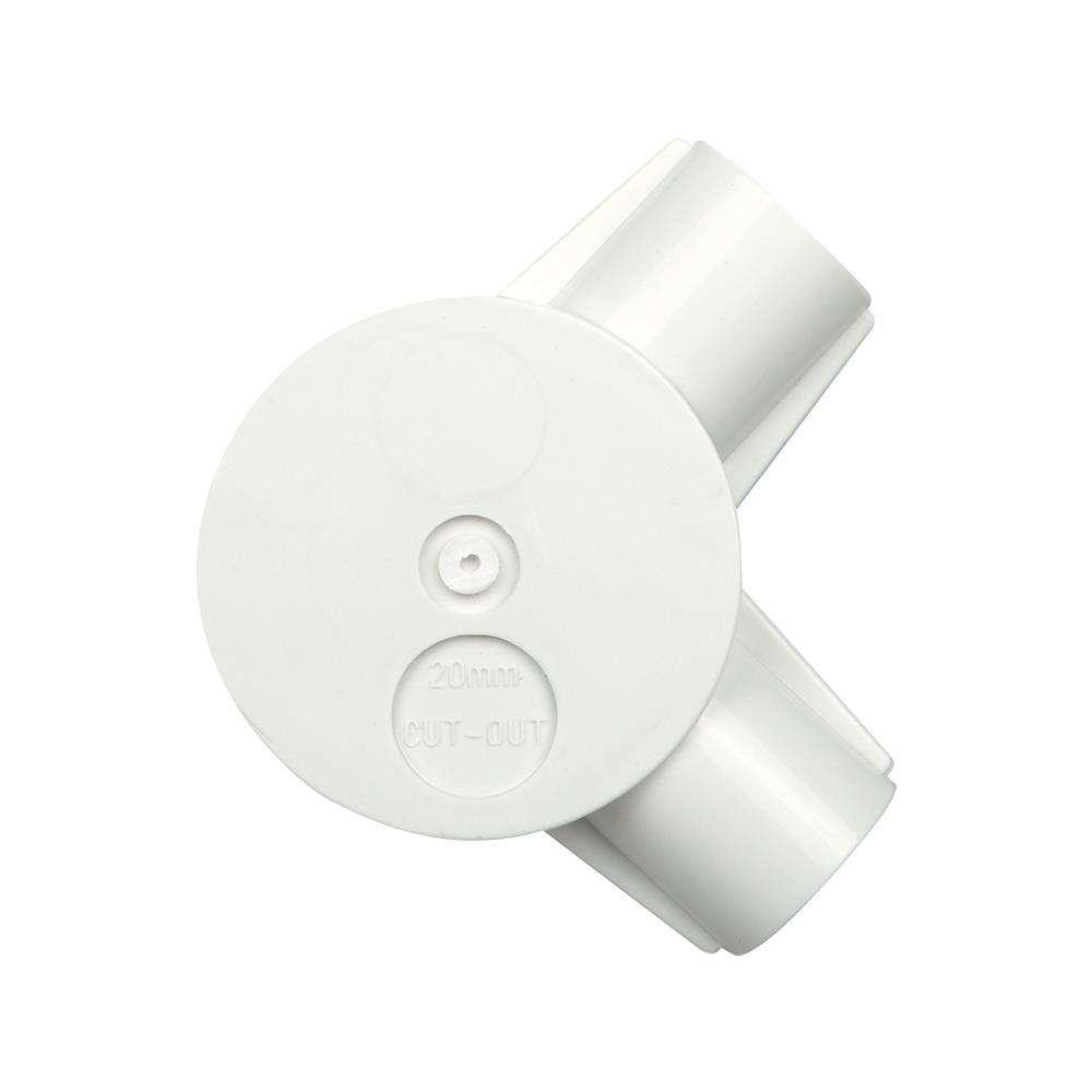 กล่องพักสาย 2 ทาง 90 องศา HACO 25 มม. CB252/90 สีขาว