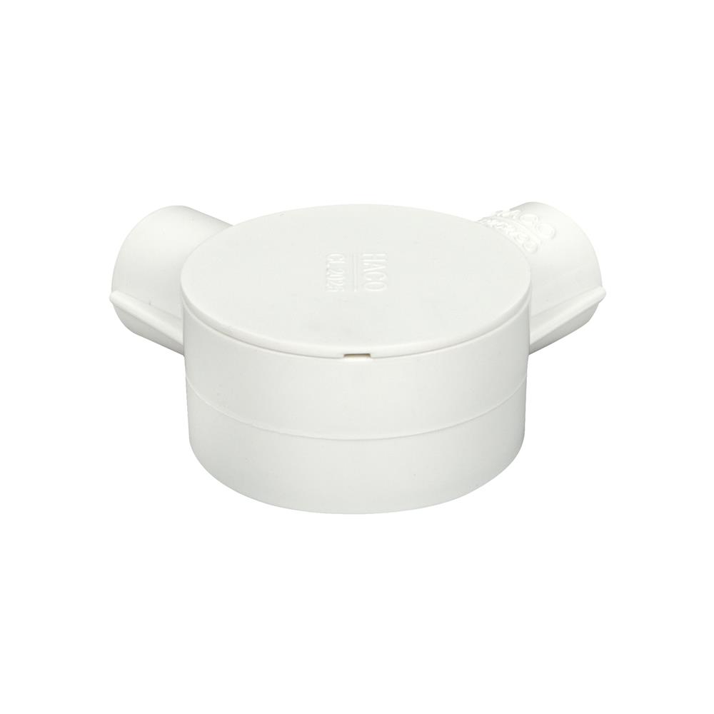 กล่องพักสาย 2 ทาง 90 องศา HACO 25 มม. CB252/90 สีขาว