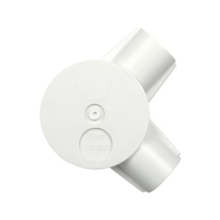 กล่องพักสาย 2 ทาง 90 องศา HACO 25 มม. CB252/90 สีขาว_1