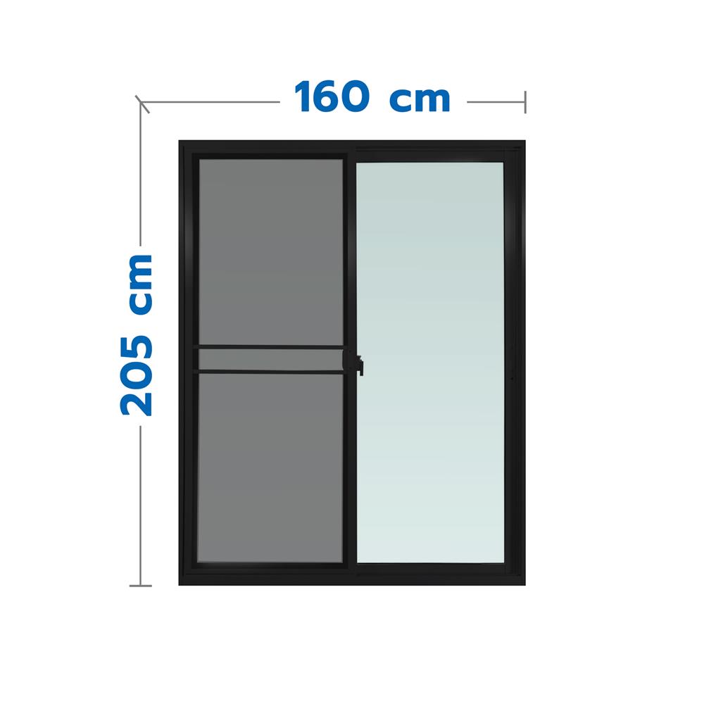 ประตูบานเลื่อน S-S มุ้ง WINDOW ASIA 160x205 ซม. สีดำ