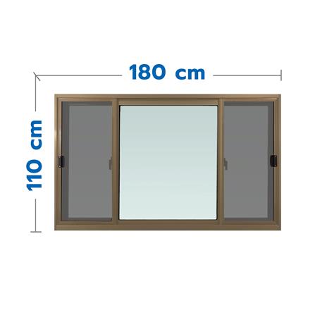 หน้าต่างบานเลื่อน อะลูมิเนียม S-F-S มุ้ง WINDOW AS...