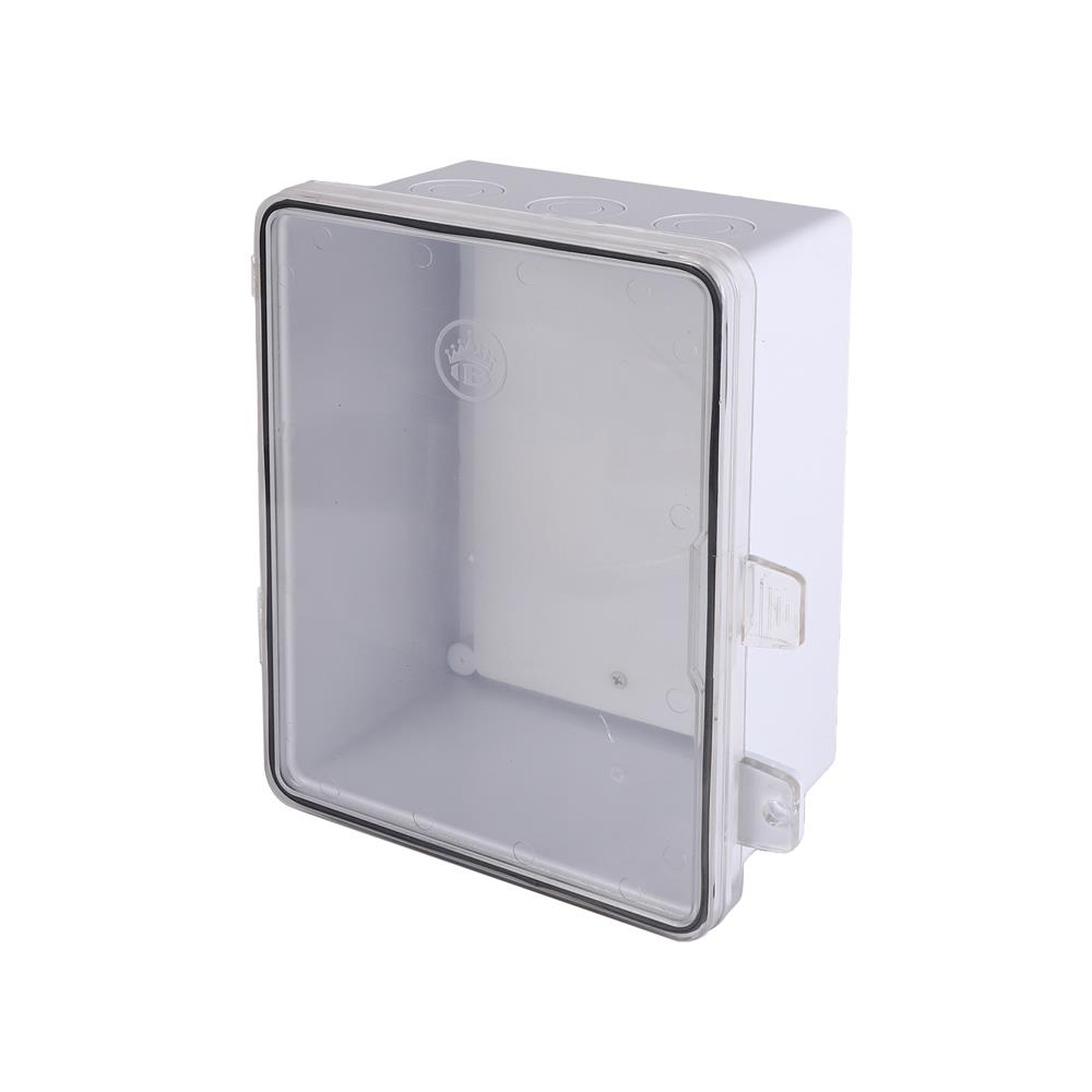 ตู้กันน้ำฝาใส ID 8.5x9.5 นิ้ว สีขาว