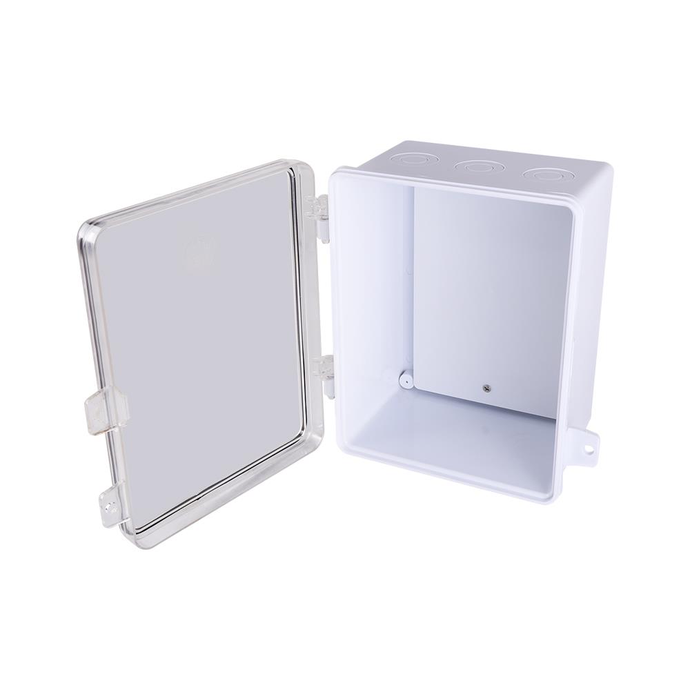 ตู้กันน้ำฝาใส ID 8.5x9.5 นิ้ว สีขาว