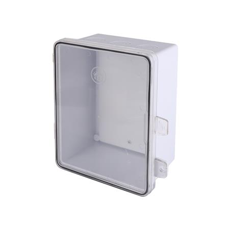 ตู้กันน้ำฝาใส ID 8.5x9.5 นิ้ว สีขาว_1