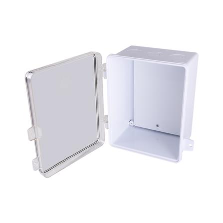 ตู้กันน้ำฝาใส ID 8.5x9.5 นิ้ว สีขาว_2