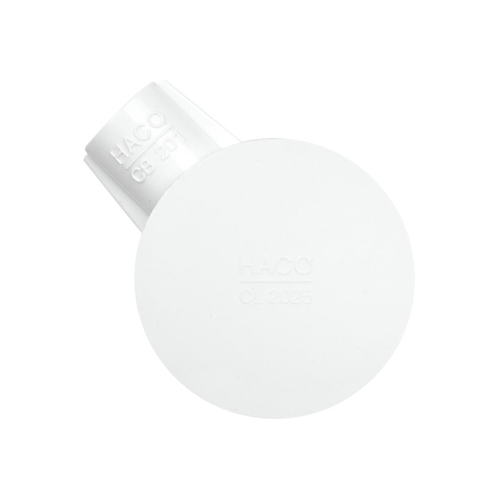 กล่องพักสาย 1 ทาง HACO 20 มม. CB201 สีขาว