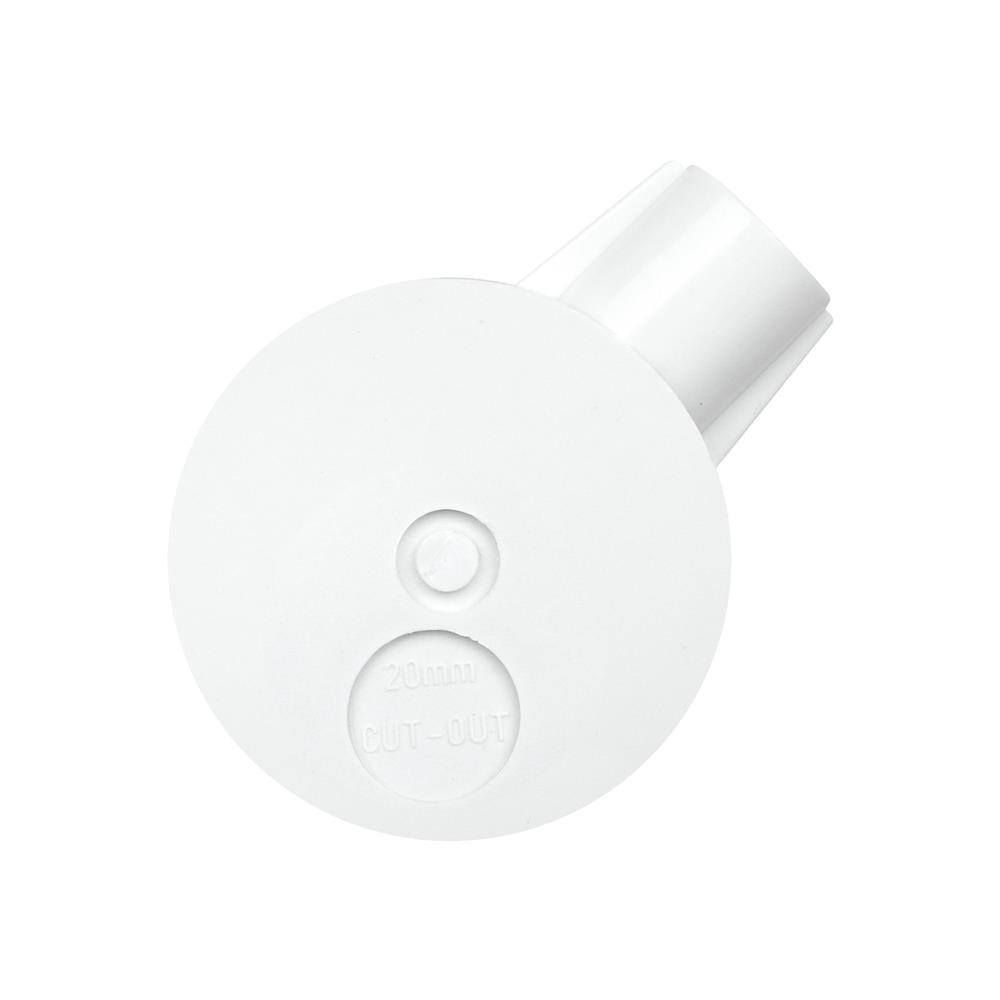 กล่องพักสาย 1 ทาง HACO 20 มม. CB201 สีขาว