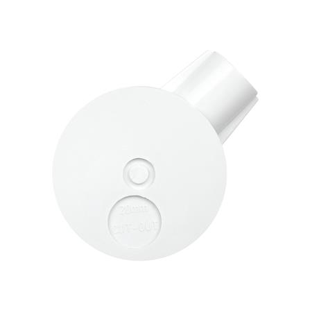 กล่องพักสาย 1 ทาง HACO 20 มม. CB201 สีขาว_2