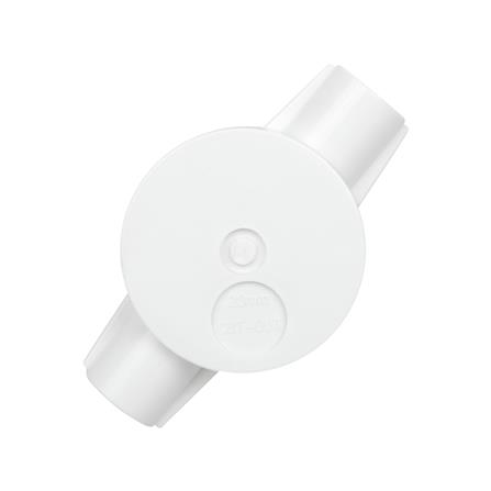 กล่องพักสาย 2 ทาง HACO 20 มม. CB202 สีขาว_2