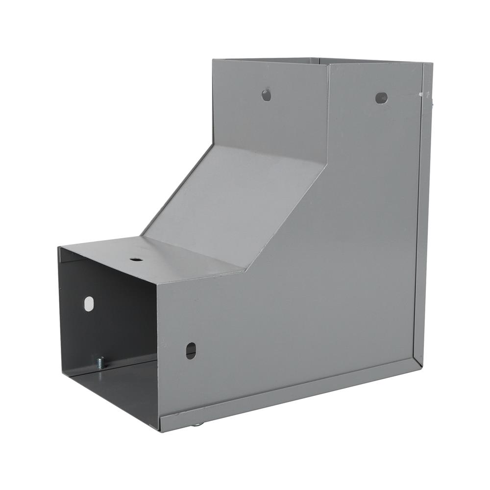 ข้องอ เปิดนอก รางไวร์เวย์ SUPER 4X6 นิ้ว สีเทา