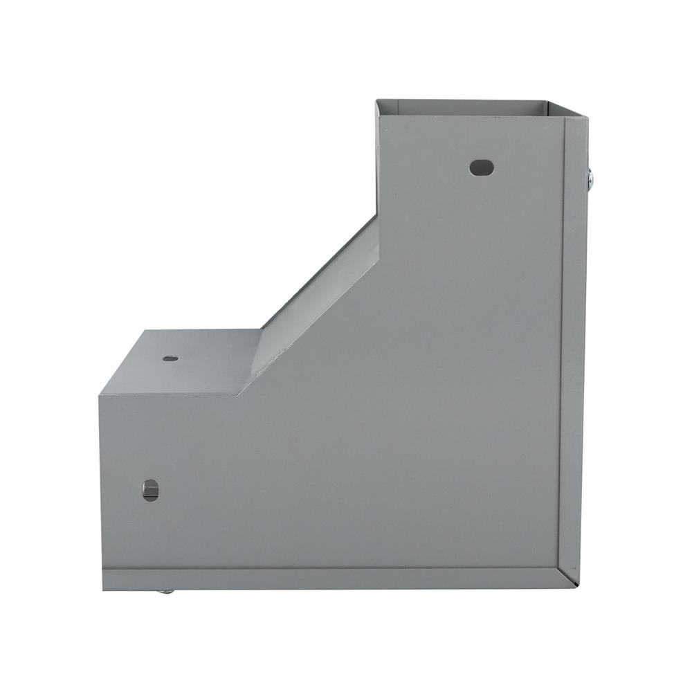 ข้องอ เปิดนอก รางไวร์เวย์ SUPER 4X6 นิ้ว สีเทา