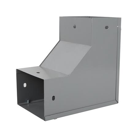 ข้องอ เปิดนอก รางไวร์เวย์ SUPER 4X6 นิ้ว สีเทา_0