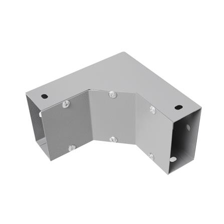 ข้องอ เปิดใน รางไวร์เวย์ SUPER 2X4 นิ้ว สีเทา