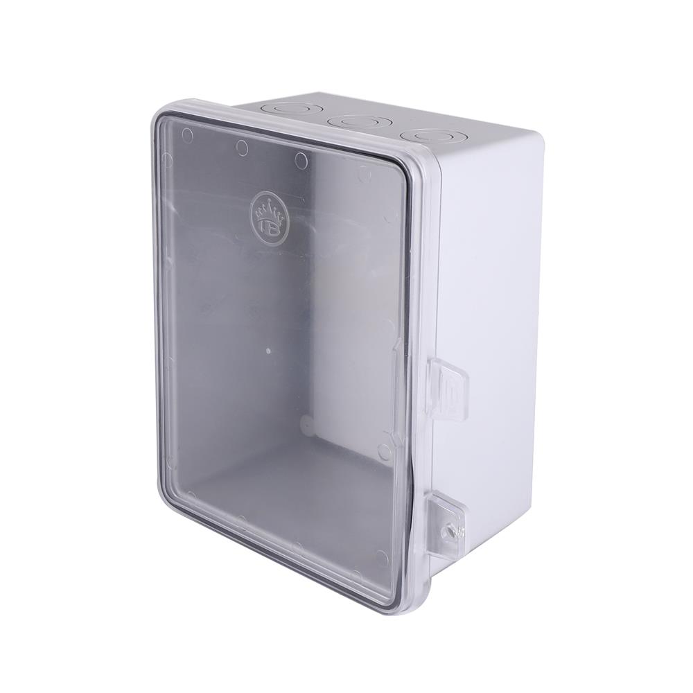 ตู้กันน้ำฝาใส ID 8.5x9.5 สีเทา