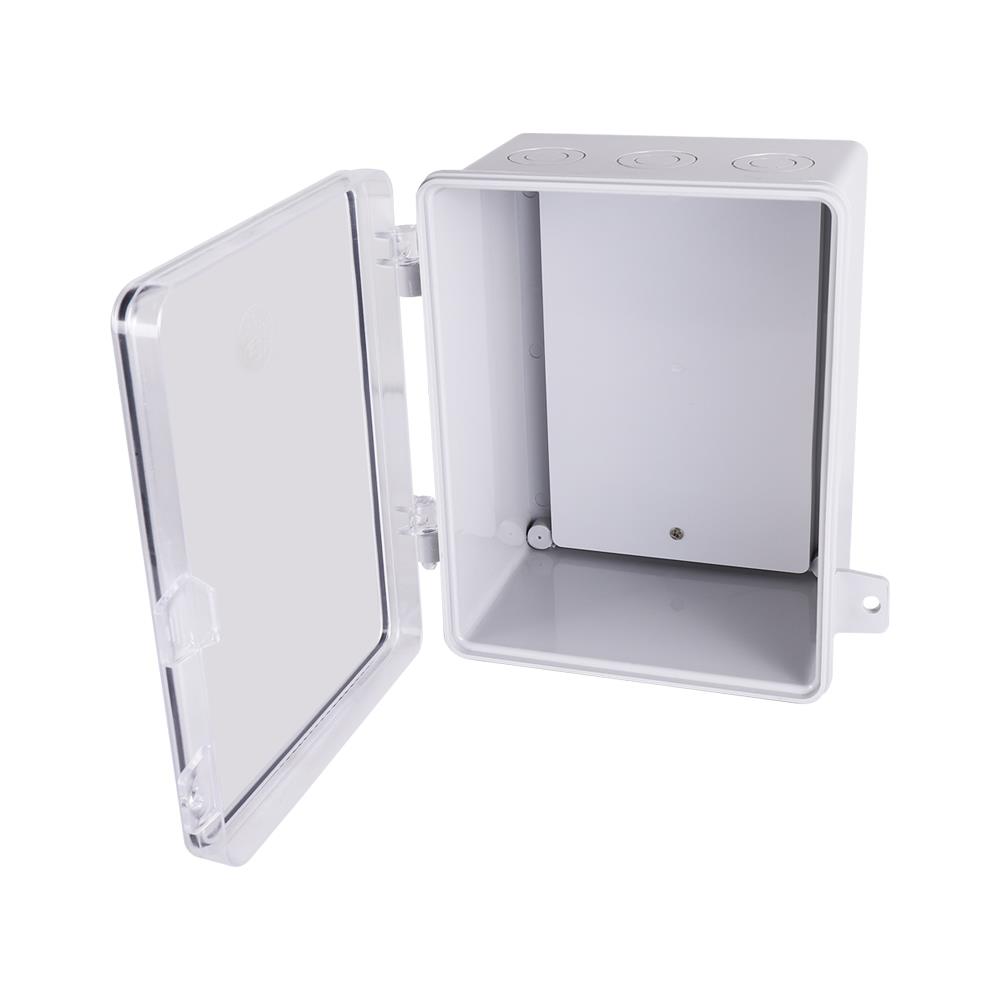 ตู้กันน้ำฝาใส ID 8.5x9.5 สีเทา